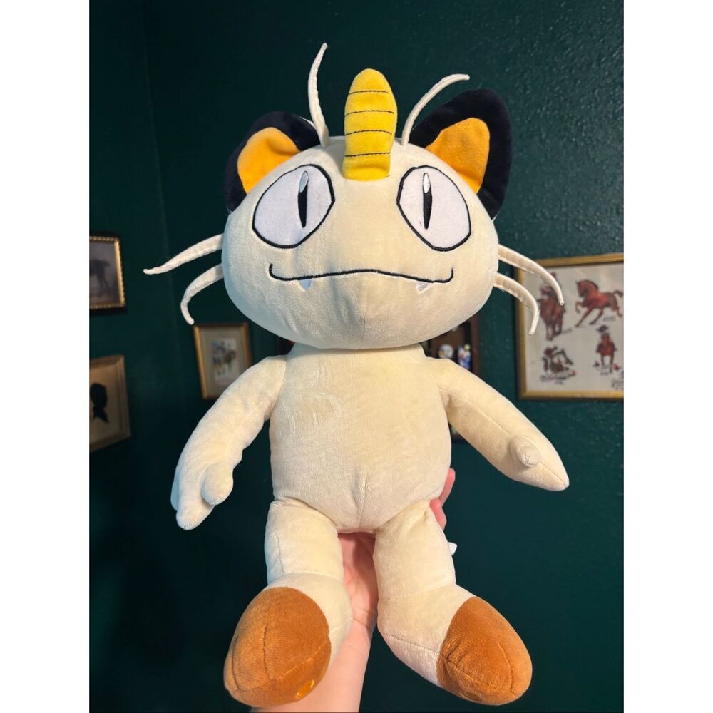 Meowth Pokemon 18" Build-A-Bear Workshop Stuffed Plush 2016 Nintendo Collectible
